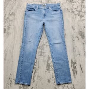 Levi’s Jeans Women W34 L32 Blue 312 Shaping Slim Straight Mid Rise Stretch Denim